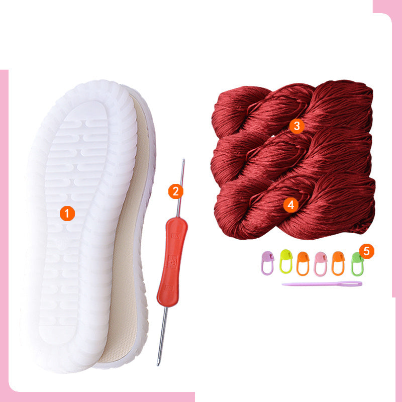 Handwoven Hollow Thread Crystal Sole Bean Shoe Material Bag