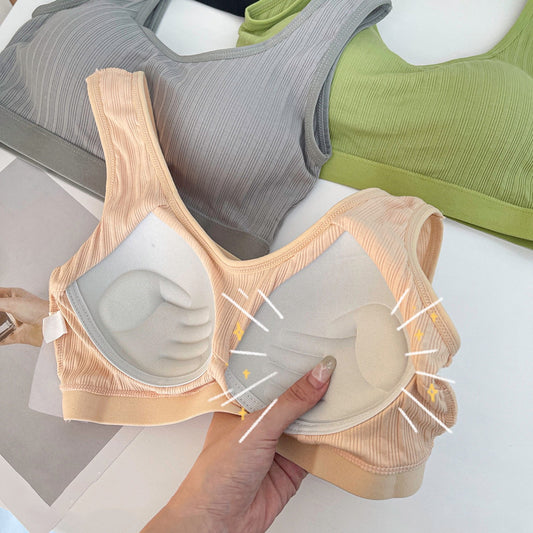 Integrated Fixed Cup Wrap Bust Beautiful Back Wide Shoulder Vest Thread