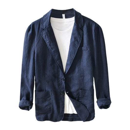Japanese-style Retro Casual Small Suit Men's Linen
