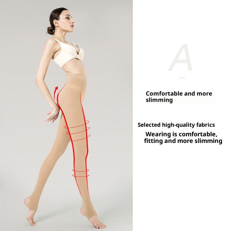 Anti-Laddering Velvet 120D Footed Tights For Women