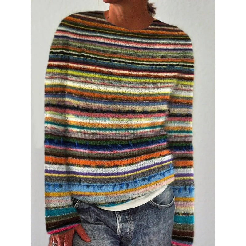 Printed Women's Sweater Pattern Pullover Sweater