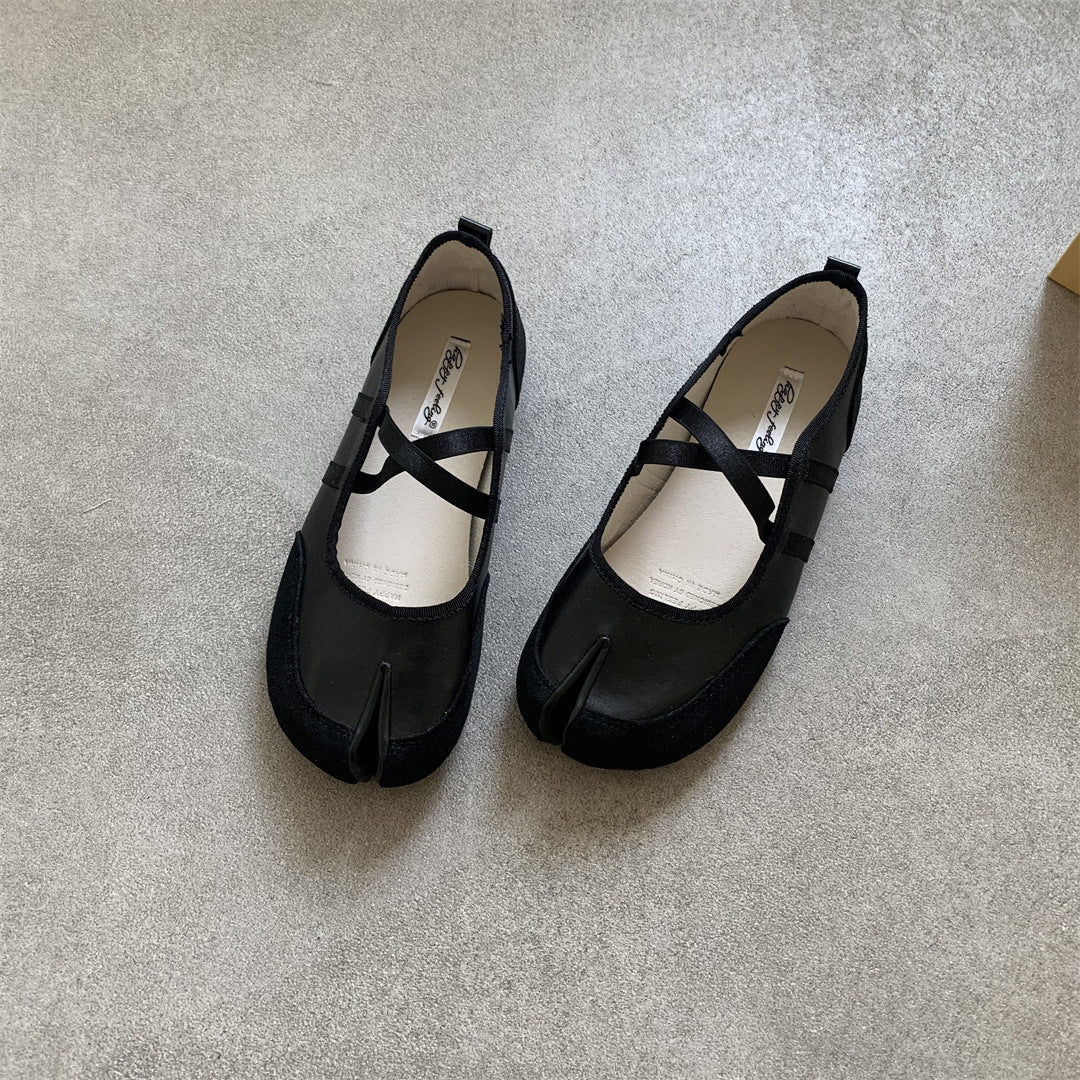 Thick Bottom Split Toe Trotter Feet Pumps Women