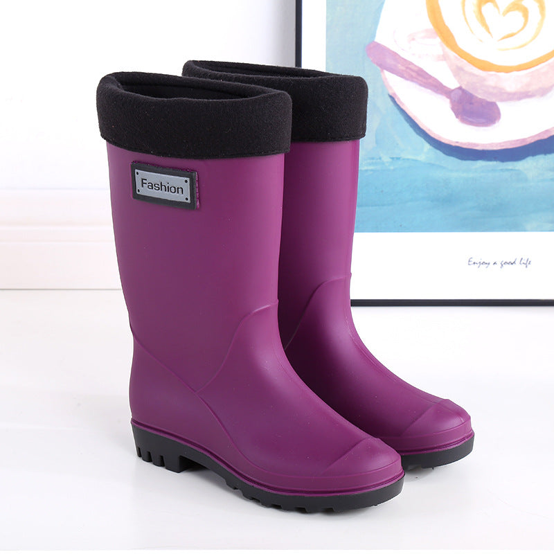 Thickened Detachable Cotton Water Boots For Warmth And Rain Boots