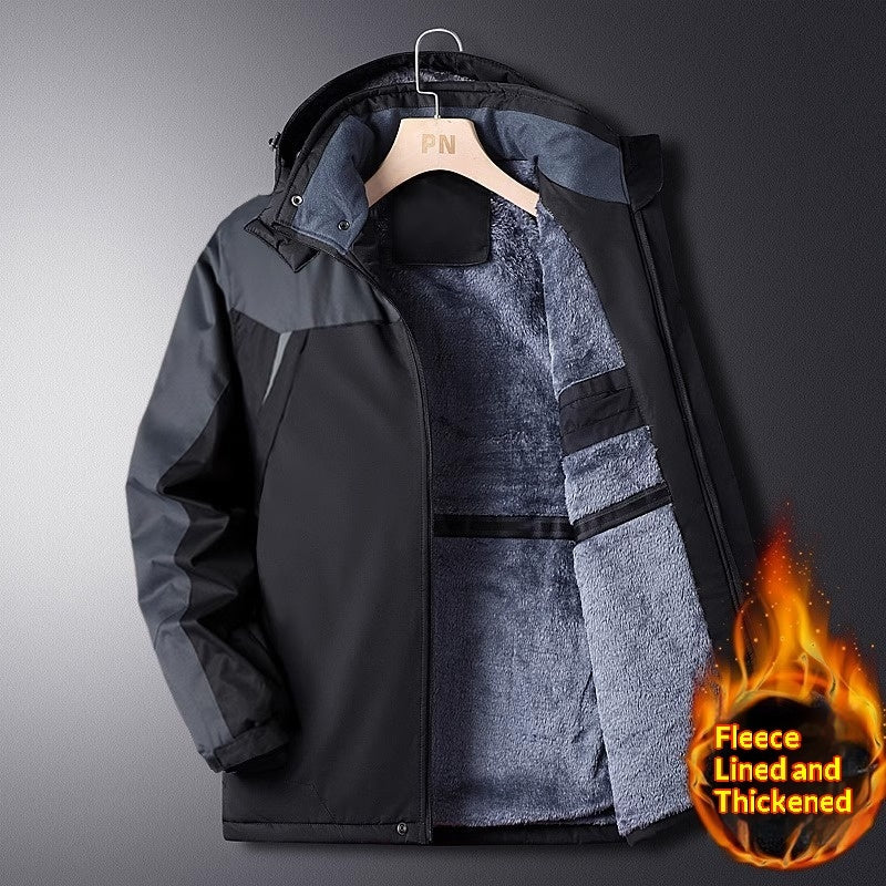 Fleece-lined Heavyweight Cotton Coat For Cold Weather And Warmth