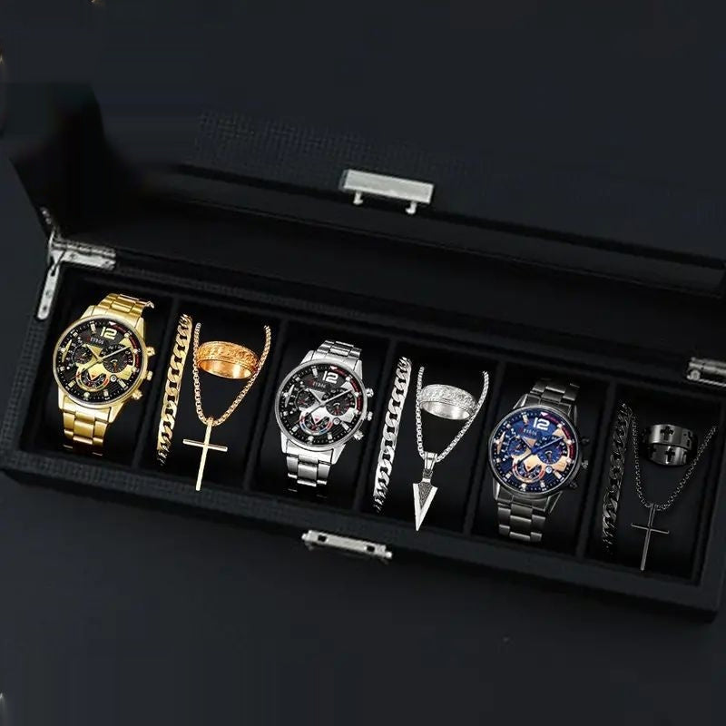 Men's Watches  Fashionable Multi-color Assortment Of Quartz Men's Watches 12-set
