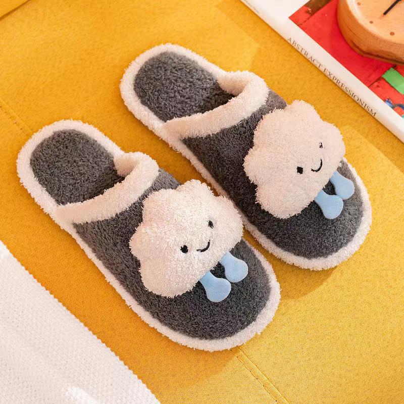 Cotton Slippers Female Cute Cartoon Couple Indoor Home Household