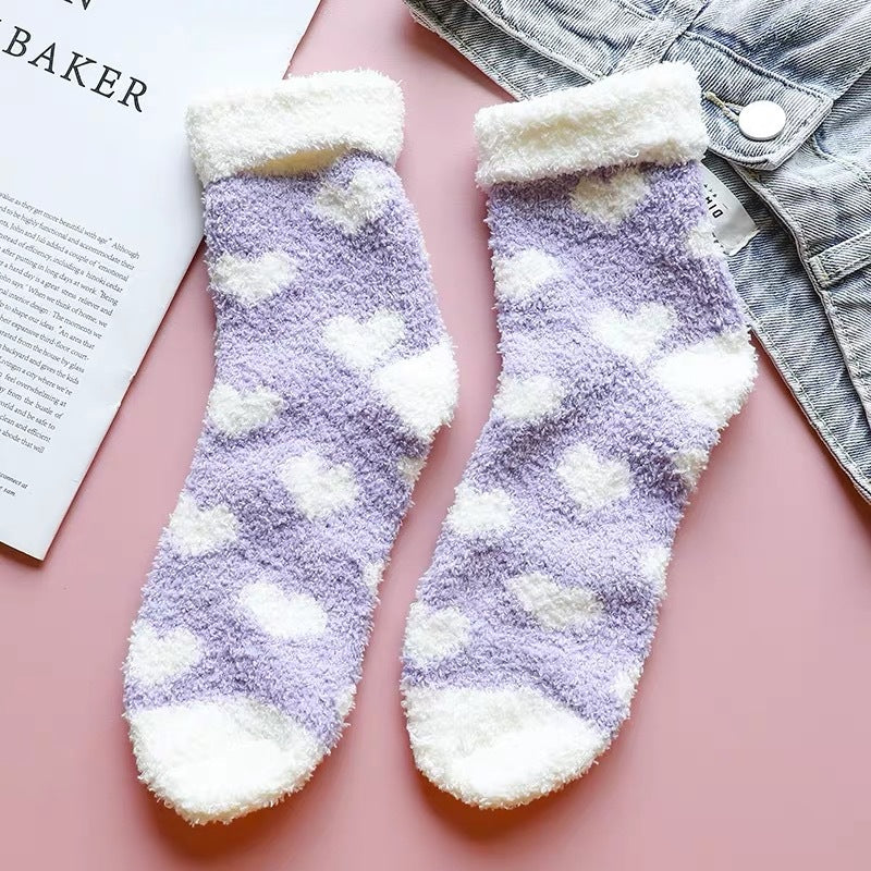Plush sleeping socks