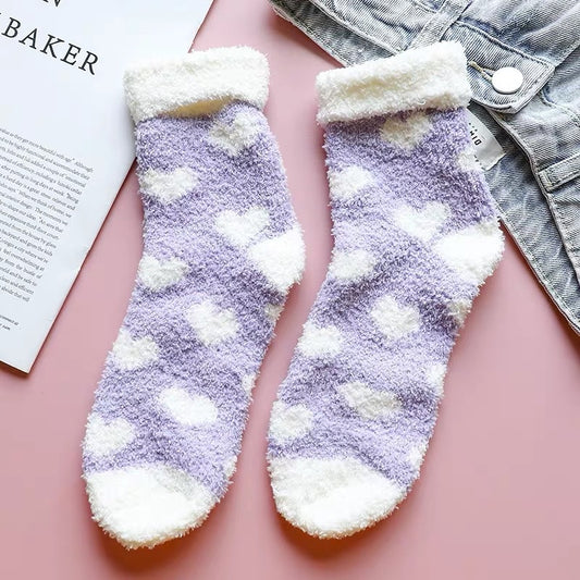 Plush sleeping socks