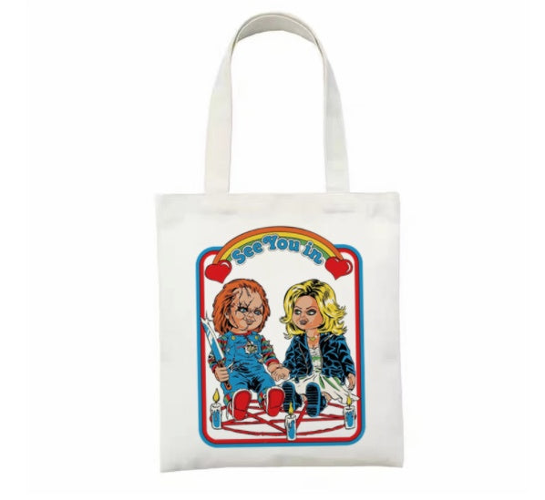 Printed Canvas Bag Personalized Creative Shoulder