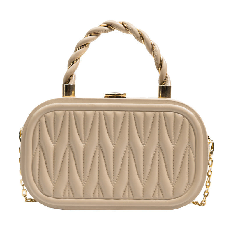 Shaping Small Square Portable Box Chain Shoulder Messenger Bag For Women