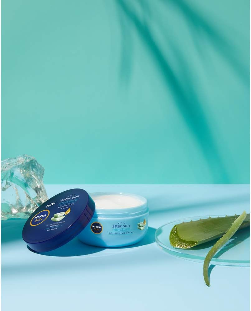 NIVEA SUN after Sun Hidratante Bálsamo Nutritivo (1 X 300 Ml), Crema Hidratante Para Aliviar Y Revitalizar La Piel, Crema Reparadora Con Aloe Vera Y Vitamina E