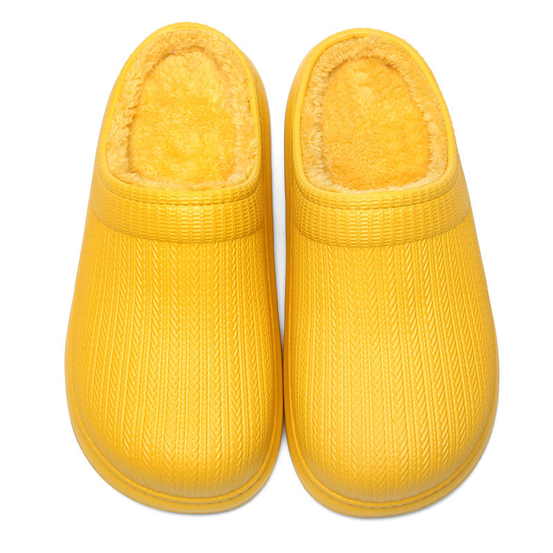 Soft Velvet Cute Thick Indoor Casual Home Cotton Slippers