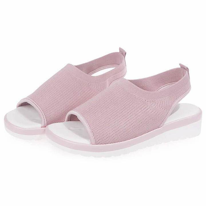 Flying woven flat fish mouth sandals