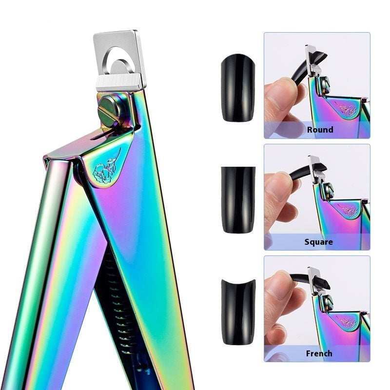 Nail Art Straight Cut Ribbon Titanium French U-shaped Scissors