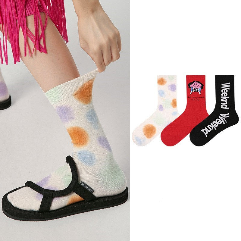 Women's Simple Combed Cotton Tube Socks