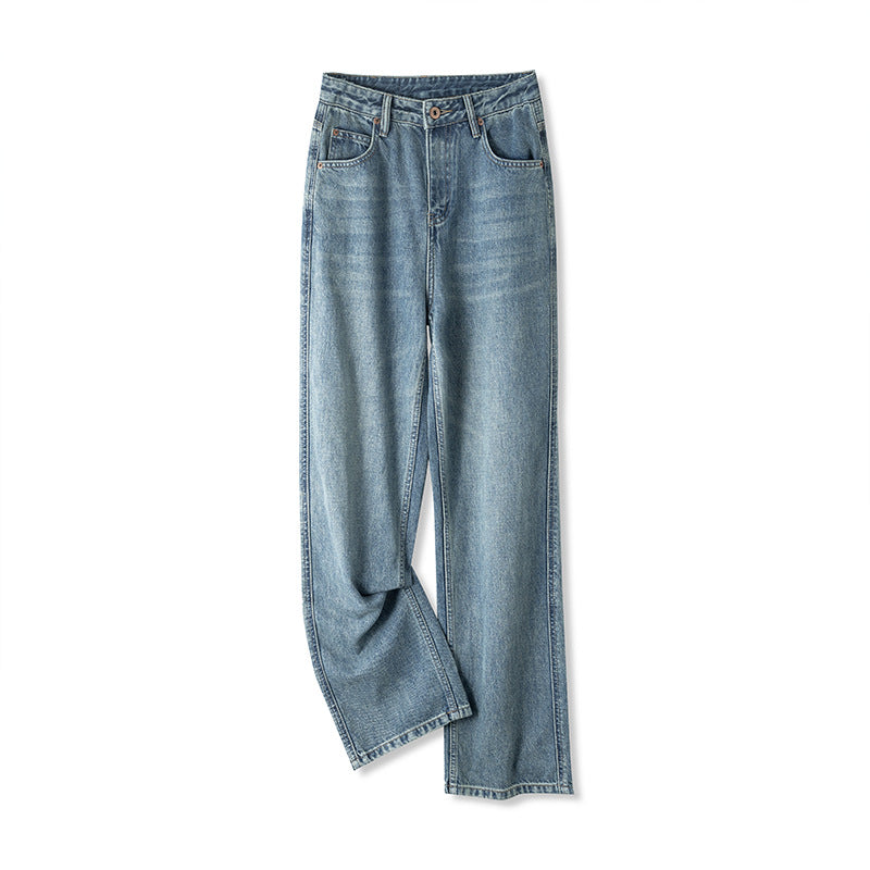 Women's Fashion Wide-leg Retro Straight-leg Pants