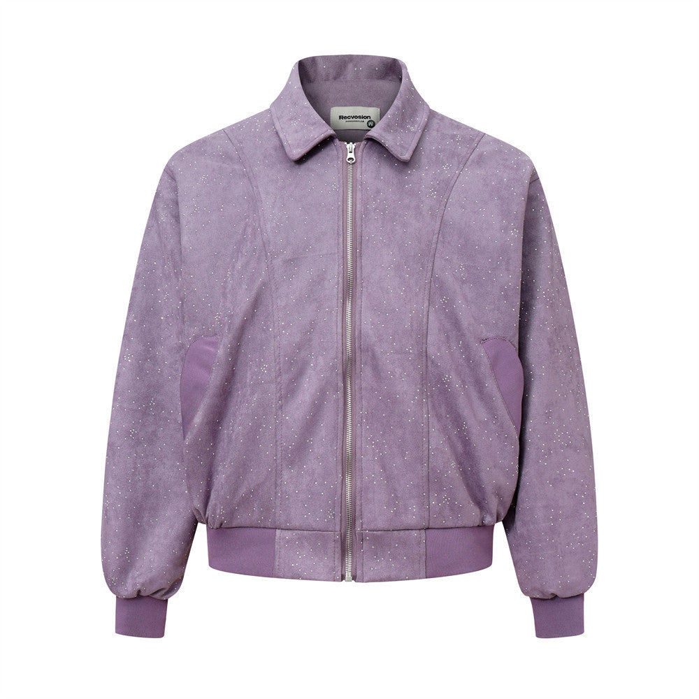 Split Stitching Hot Drilling Starry Workwear Jacket