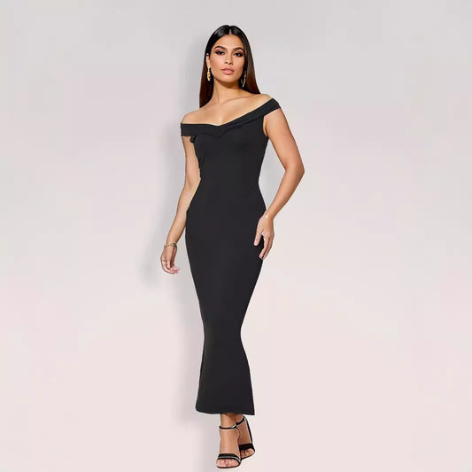 Summer New Off-Shoulder Long Dress Womens Clothing
