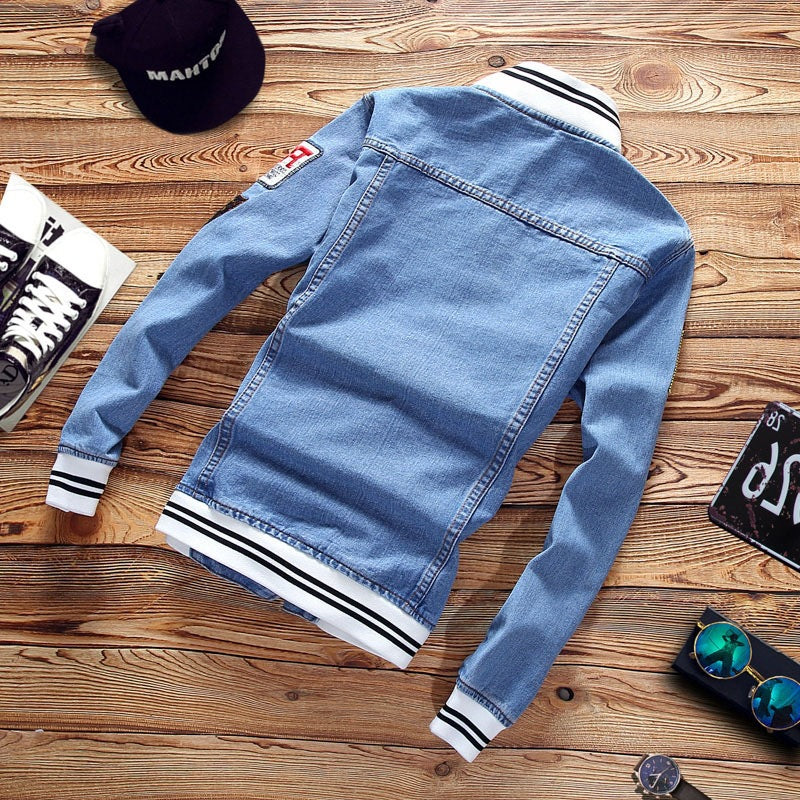 Japanese Men's Cowboy Style Trendy Jacket