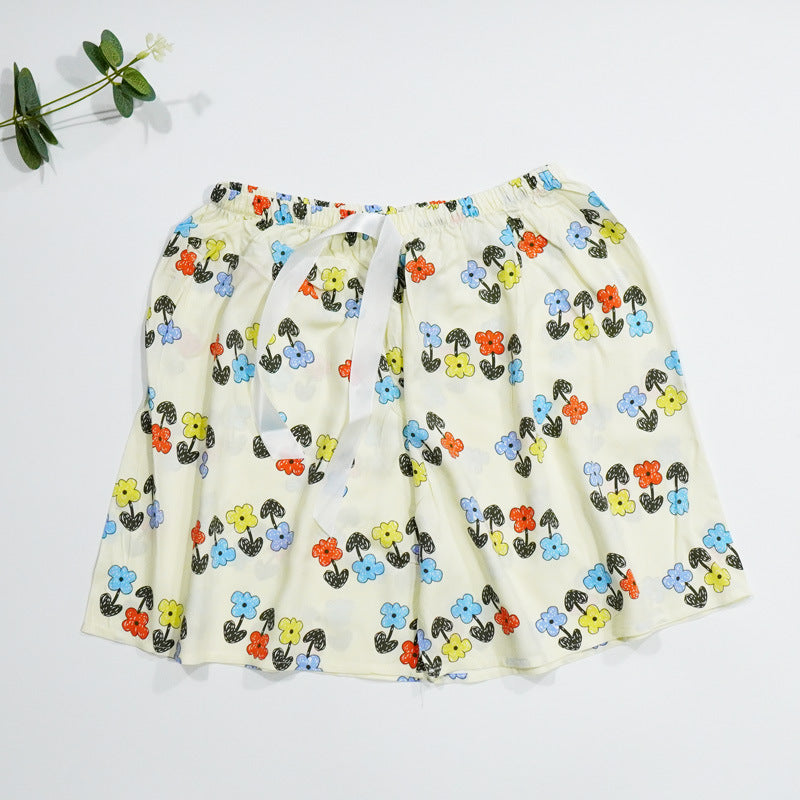 Women's Cotton Silk Shorts Plus Size Homewear Beach Pants