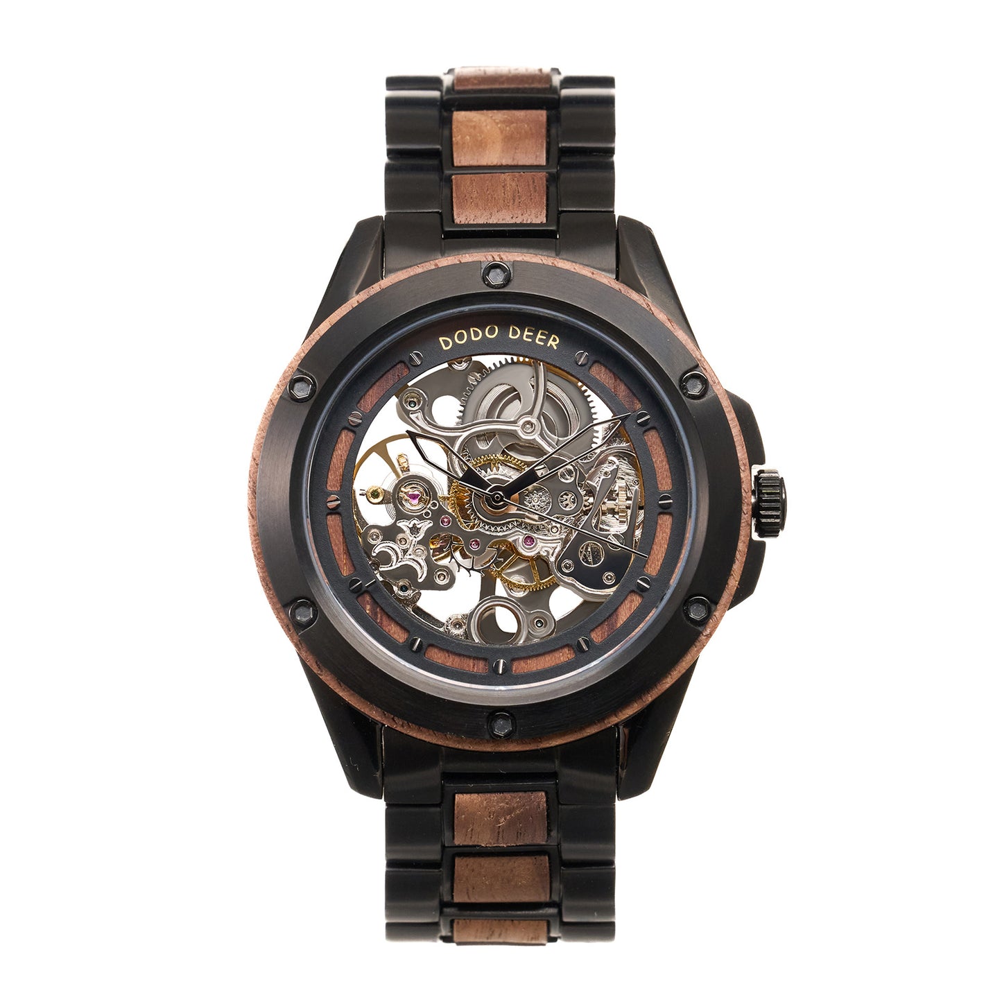 Openwork Mechanical Wooden Watch For Men