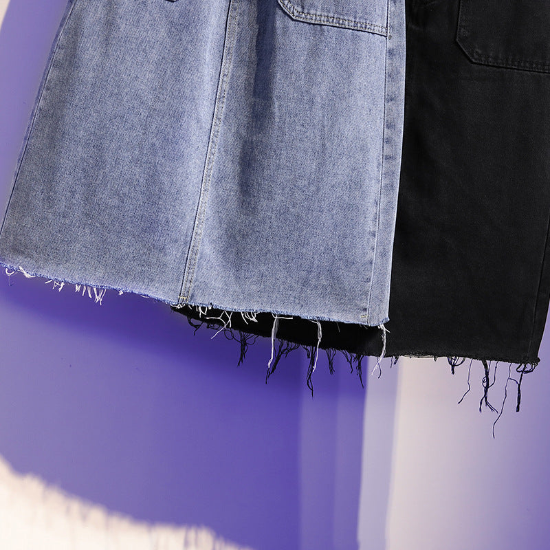 Denim skirt women's mid-length Korean style loose