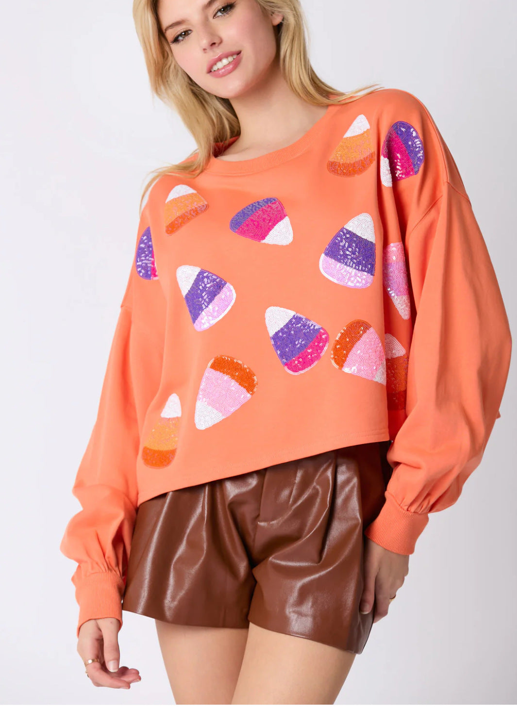 European And American Fashionable Sequins Embroidered Sweater