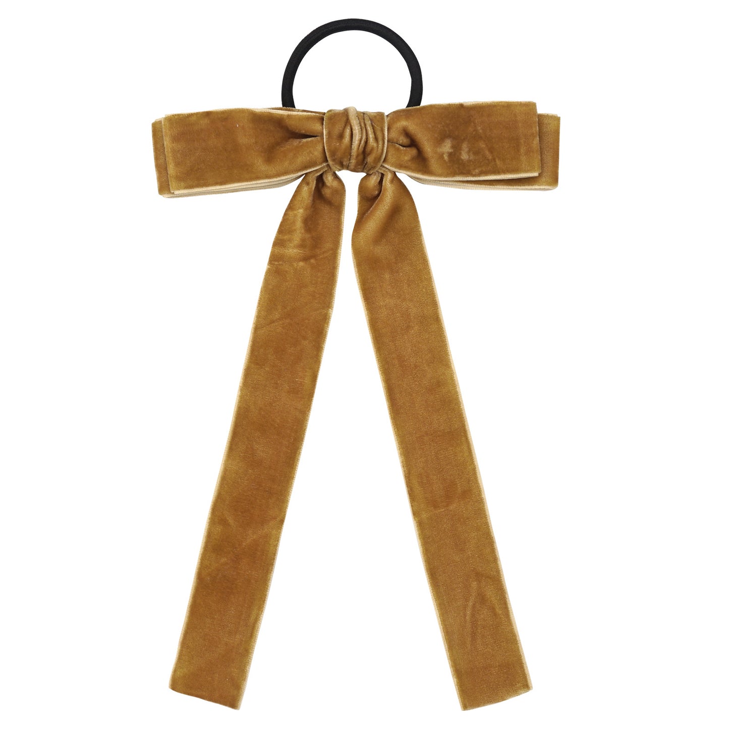 Velvet Bandeau Rubber Band Girl Bow Ribbon Horsetail Headwear
