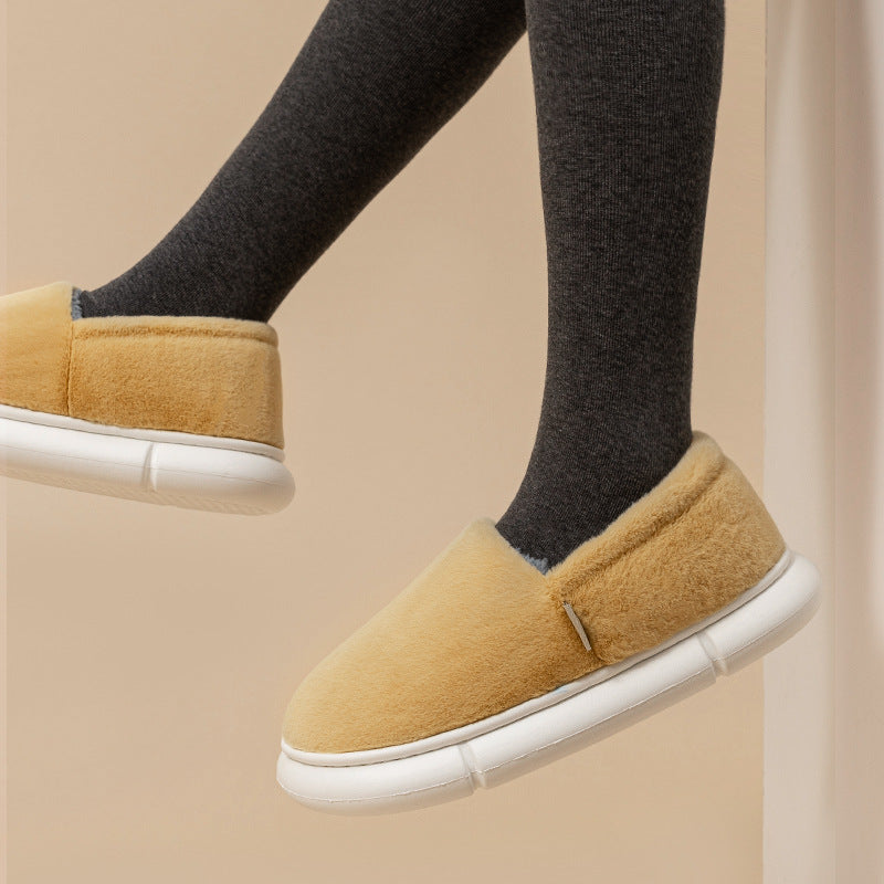 Home Plus Velvet Padded Bag With Cotton Slippers