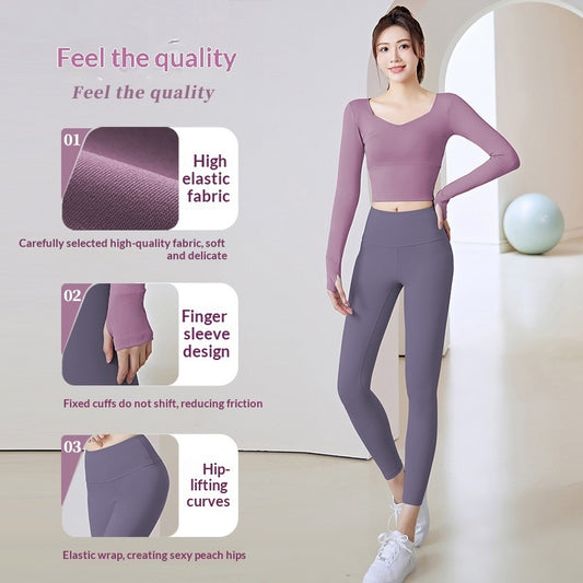 New Women's Running Training Nude Tight-fitting Fitness Exercise