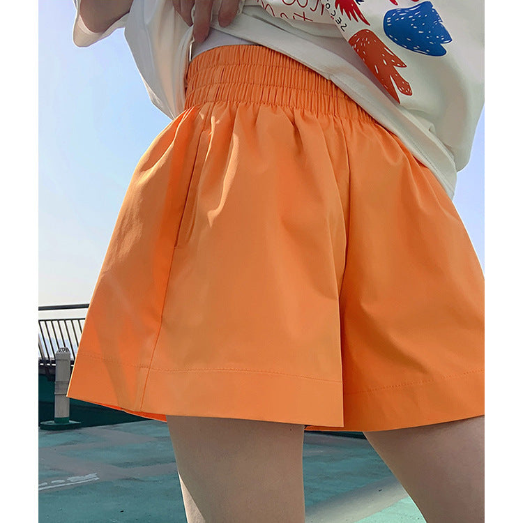 Women's Fashion Simple Solid Color High Waist Shorts