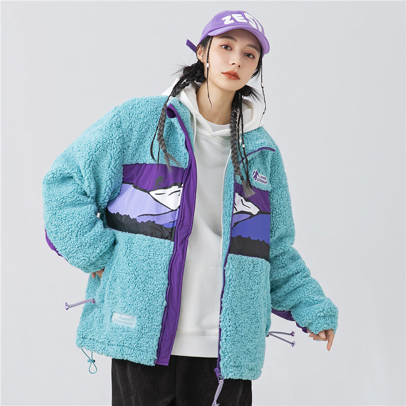 Lamb Coat Men's Thickened Tide Brand