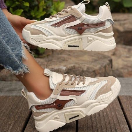 Womens Mesh Platform Casual Sneakers