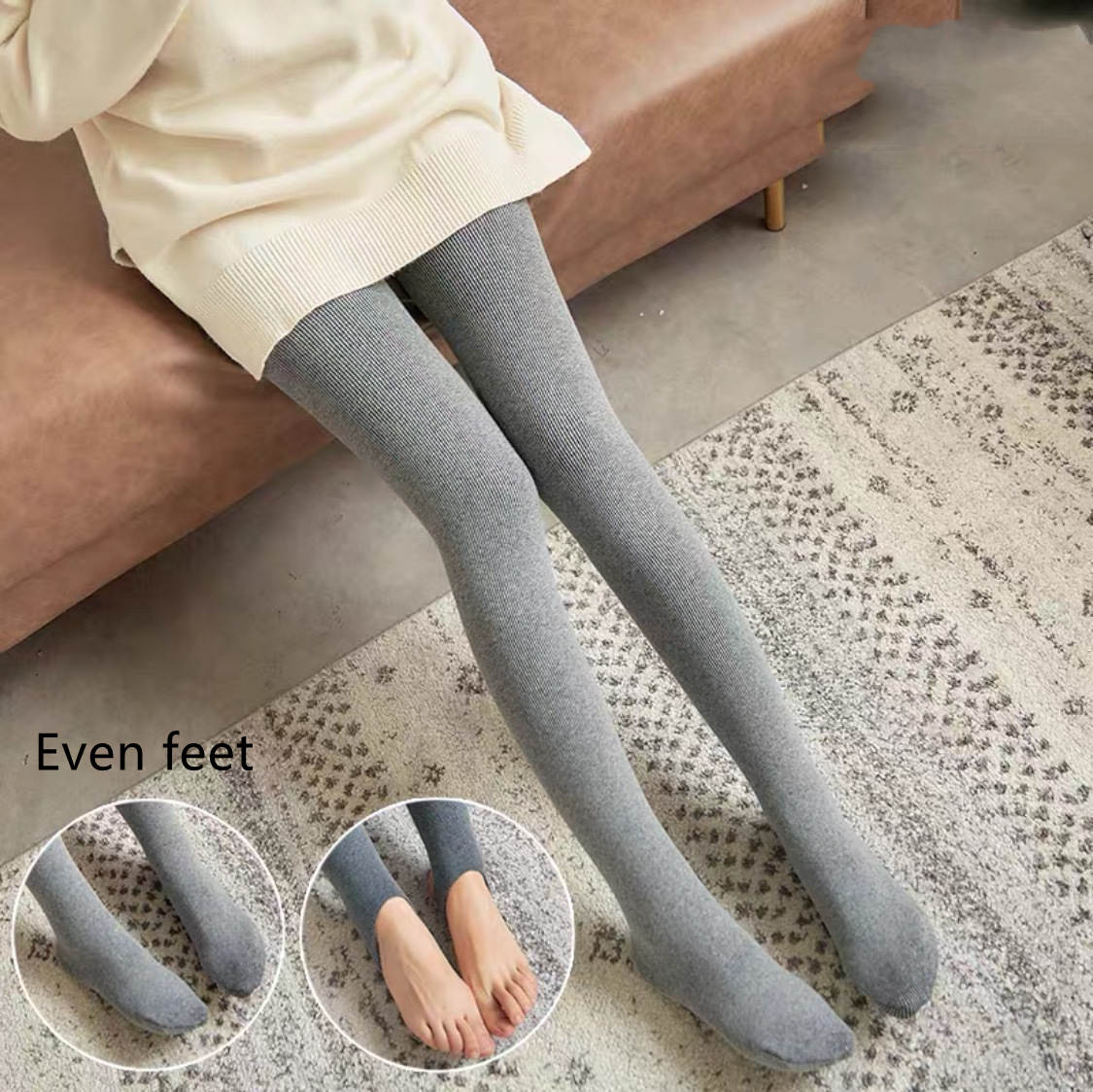 Pure Cotton Leggings Outer Wear High Waist Abdomen Buttocks Plus Velvet Thick And Seamless