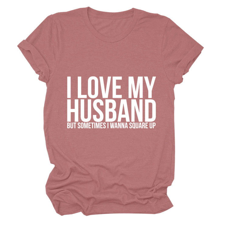 Letters Fashion Round Neck Short Sleeve Ebay Women's T-shirt