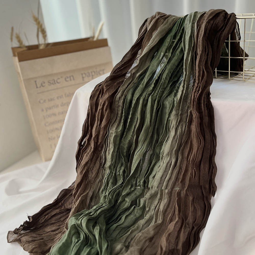 Men's And Women's Color Matching Autumn And Winter Cotton And Linen Feel Long Strip