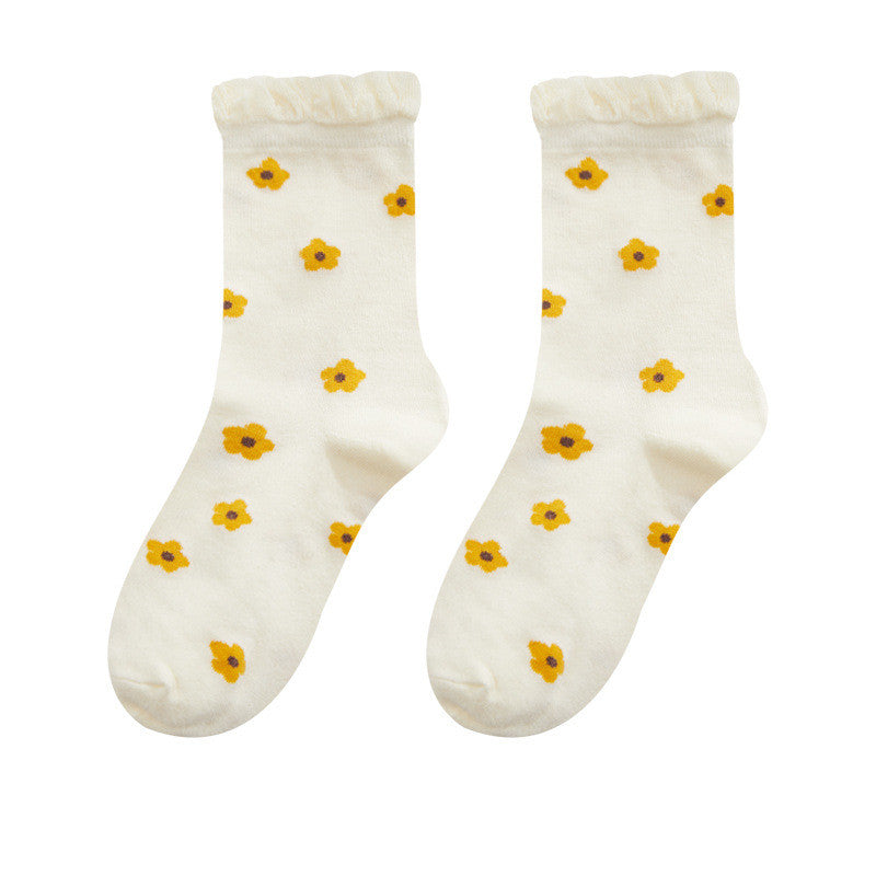 Lace Socks Children's Mid-calf Ins Fashion Cute Japanese Style