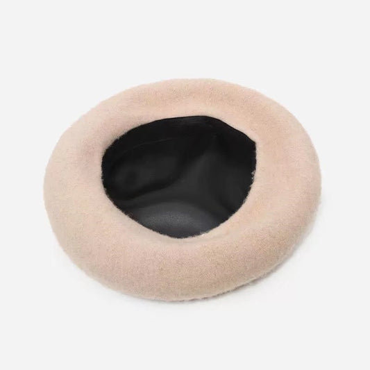 All-Wool Solid Color Vintage Versatile Mushroom Painter Hat