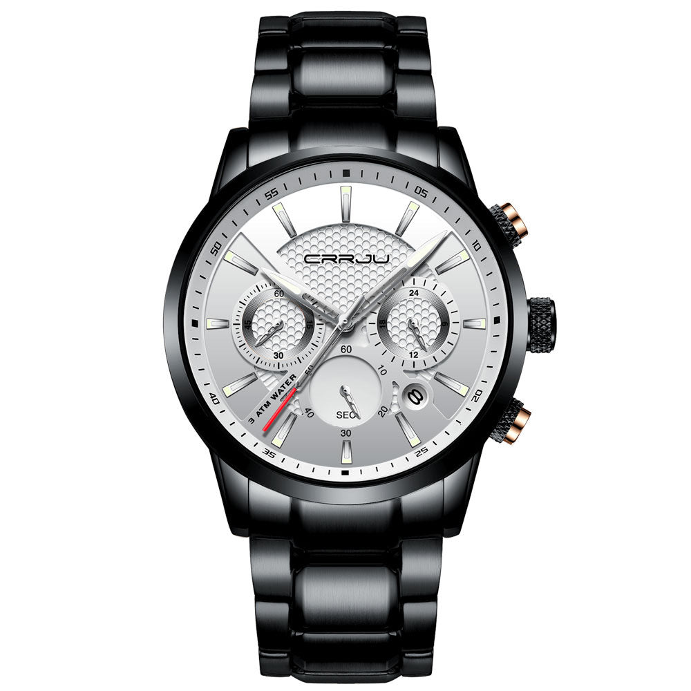 Steel belt men's sports watch