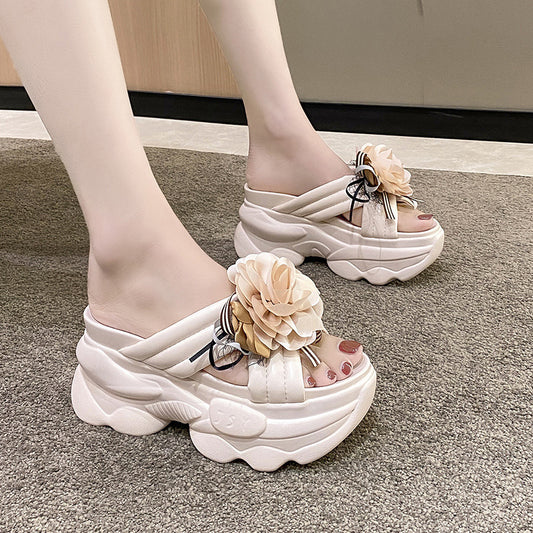 Trendy Thick Bottom Sandals Women's Fashion Flowers