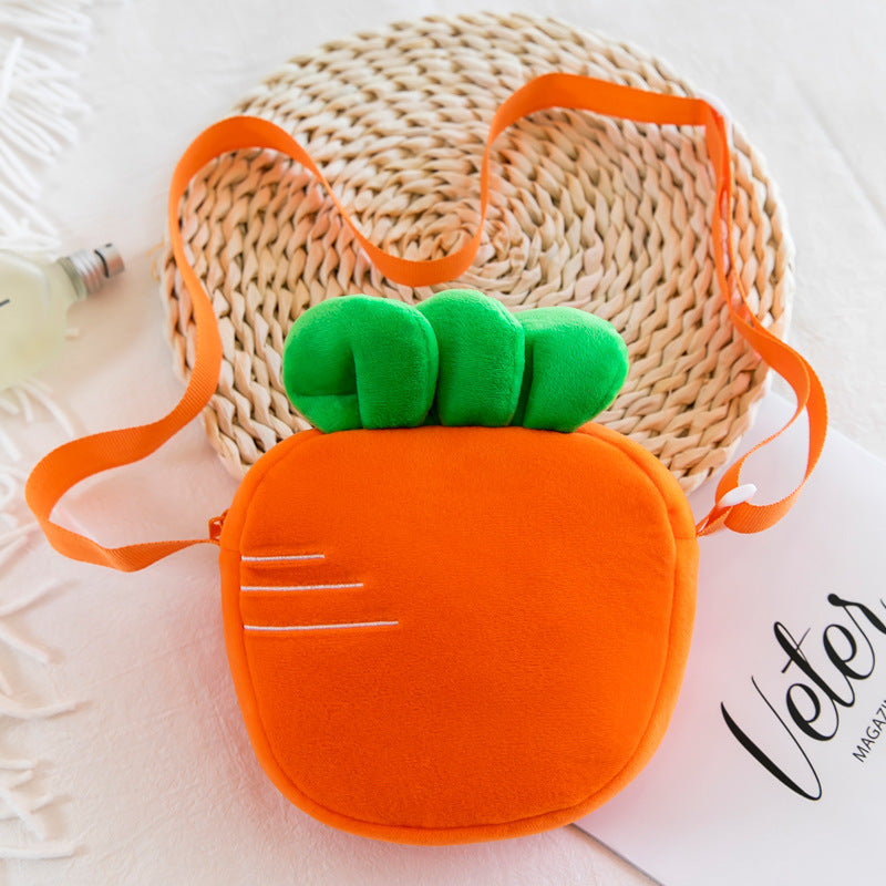 Cute Little Girl Crossbody Strawberry Carrot Fruit Bag