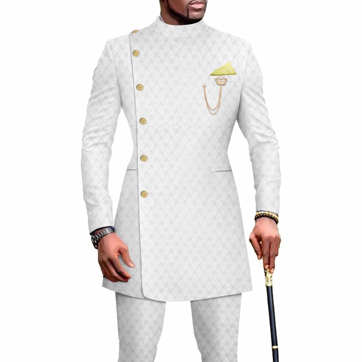 African Men's Leisure Chain Two-piece Set