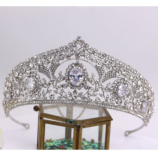 European And American Bride Crown Alloy Zircon