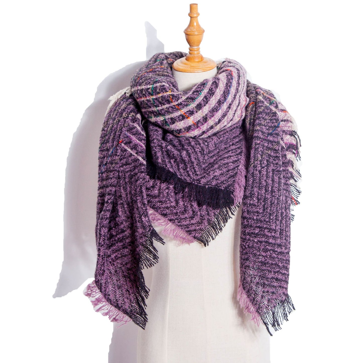 Shawl Scarf Autumn And Winter Large Plaid Triangle