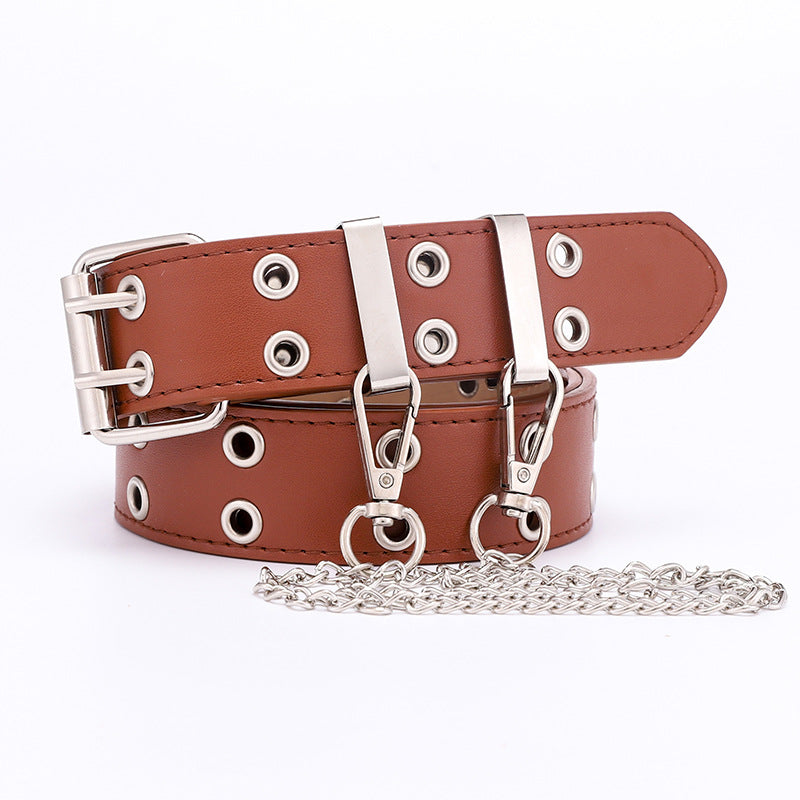 Double Breasted Waistband Hip-hop Chain Versatile