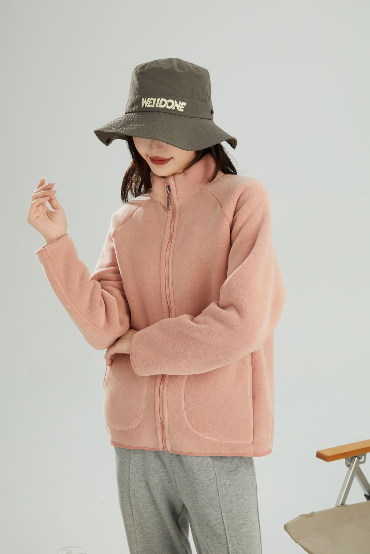 Lambswool Stand Collar Cardigan Short Coat