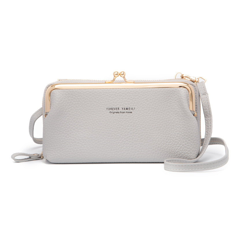 Fashion horizontal zipper phone bag