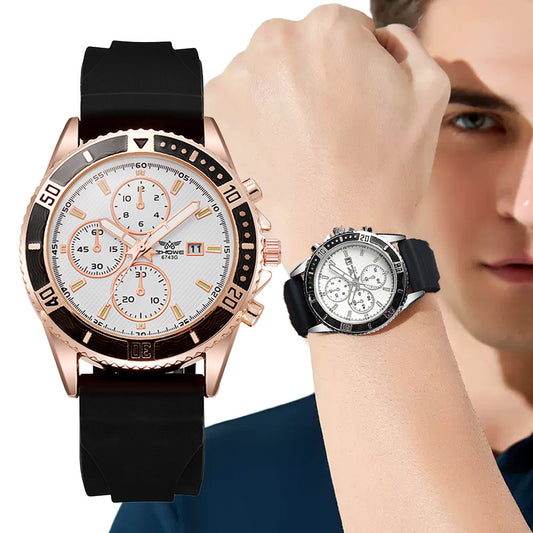 Mens Luminous Calendar Quartz Watch