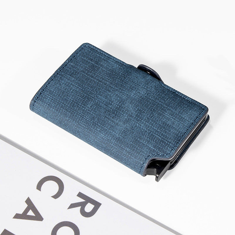 Automatic Pop-Up Aluminum Anti-theft Swipe Storage Card Holder
