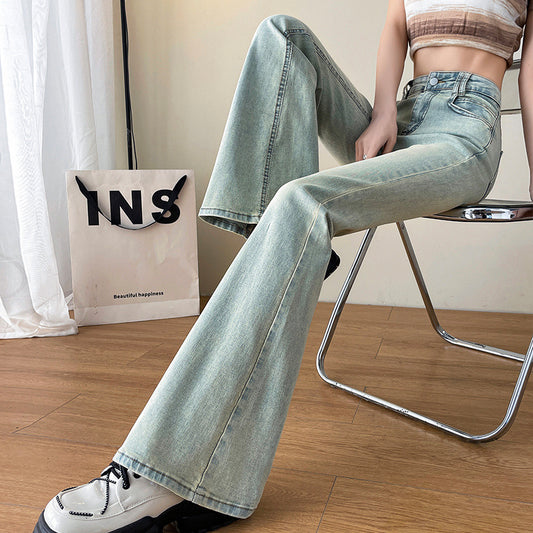 Lyseblå American-Style Flared Jeans Til Kvinder